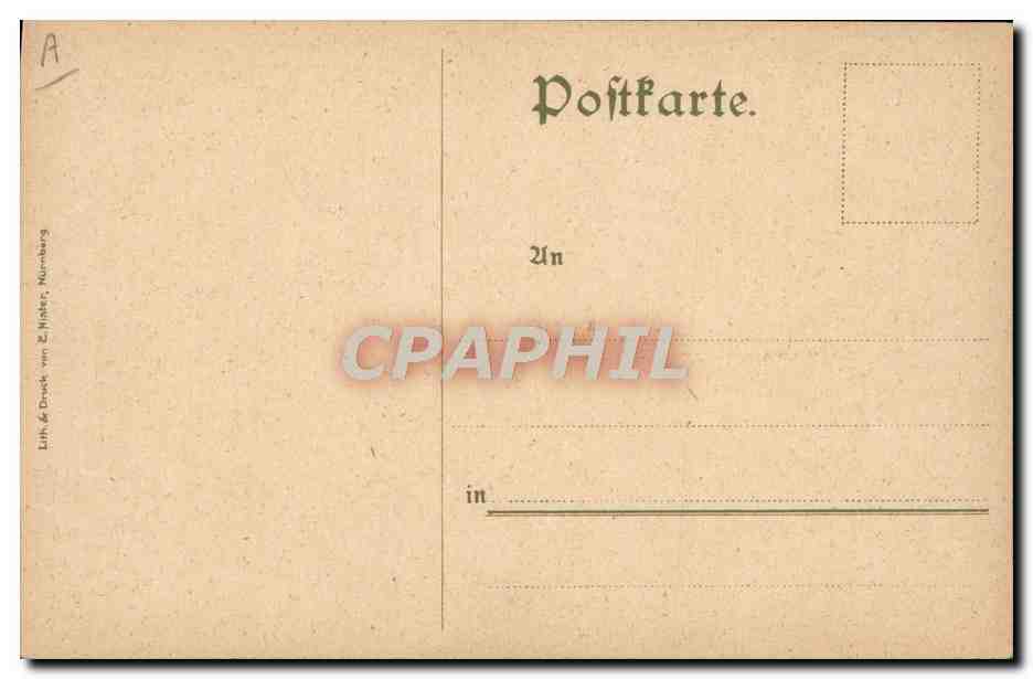Punition d'un cavalier de mort — scène historique — éditeur Luth & Druck von E. Hahler, Nuremberg — Verso