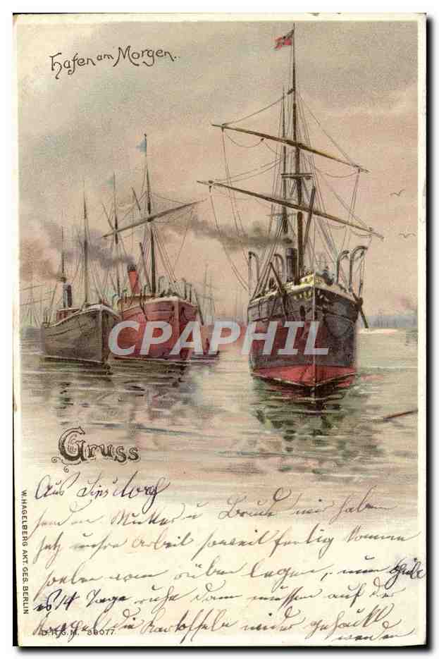 CPA Fantaisie Illustrateur Bateau Gruss