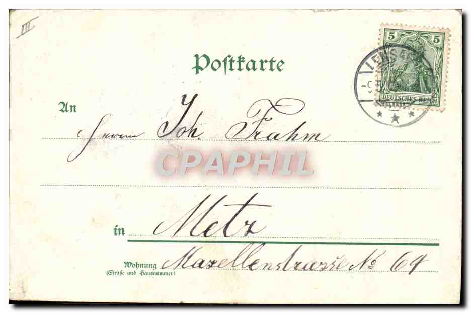 CPA Fantaisie Illustrateur Bateau Gruss — Rückseite