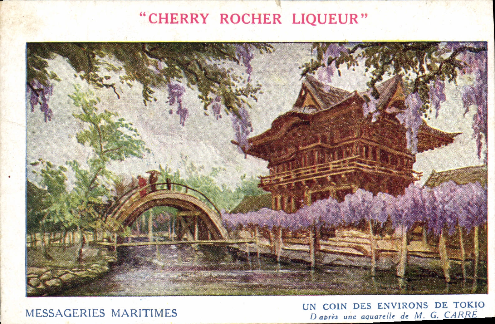 CPA Japon Nippon Messageries Maritimes Un coin des environs de Rokio Cherry Rocher Liqueur