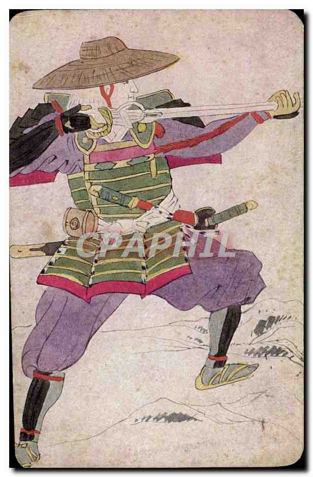 CPA Japon Nippon Guerrier Folklore Militaria