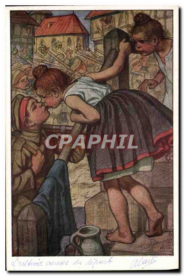 CPA Illustrateur Enfants Militaria 