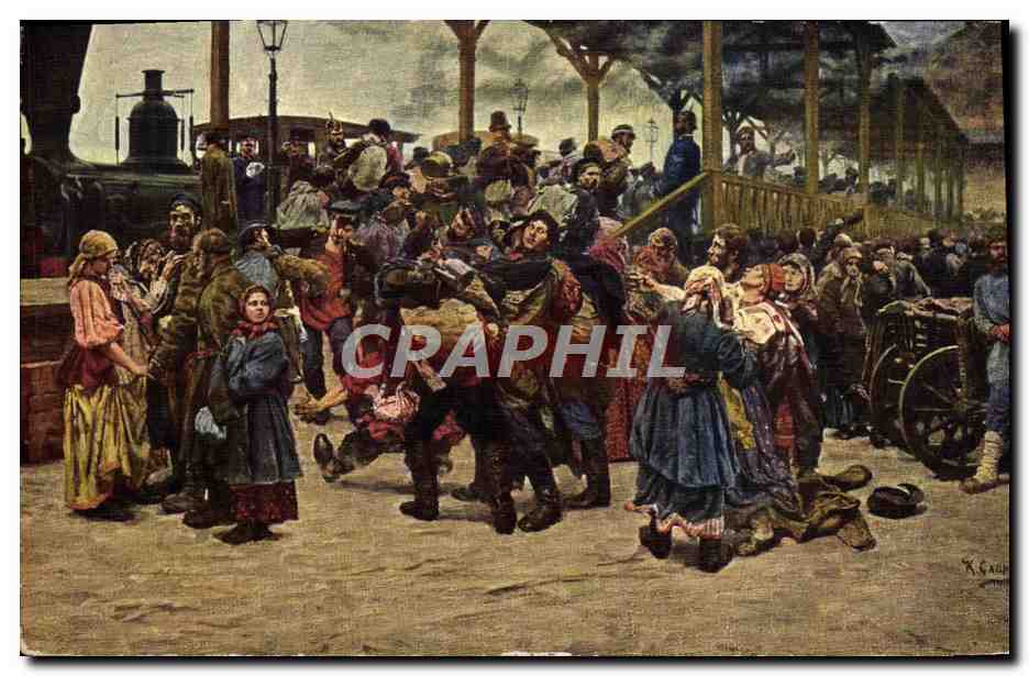 CPA Illustrateur Savitzky Depart pour la guerre 