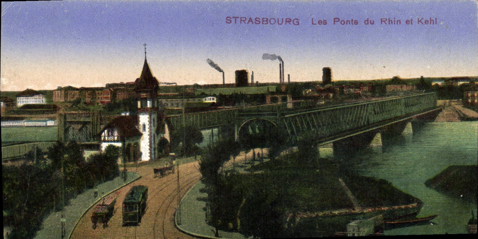 CPA Strasbourg Les Ponts Du Rhin et Kehl