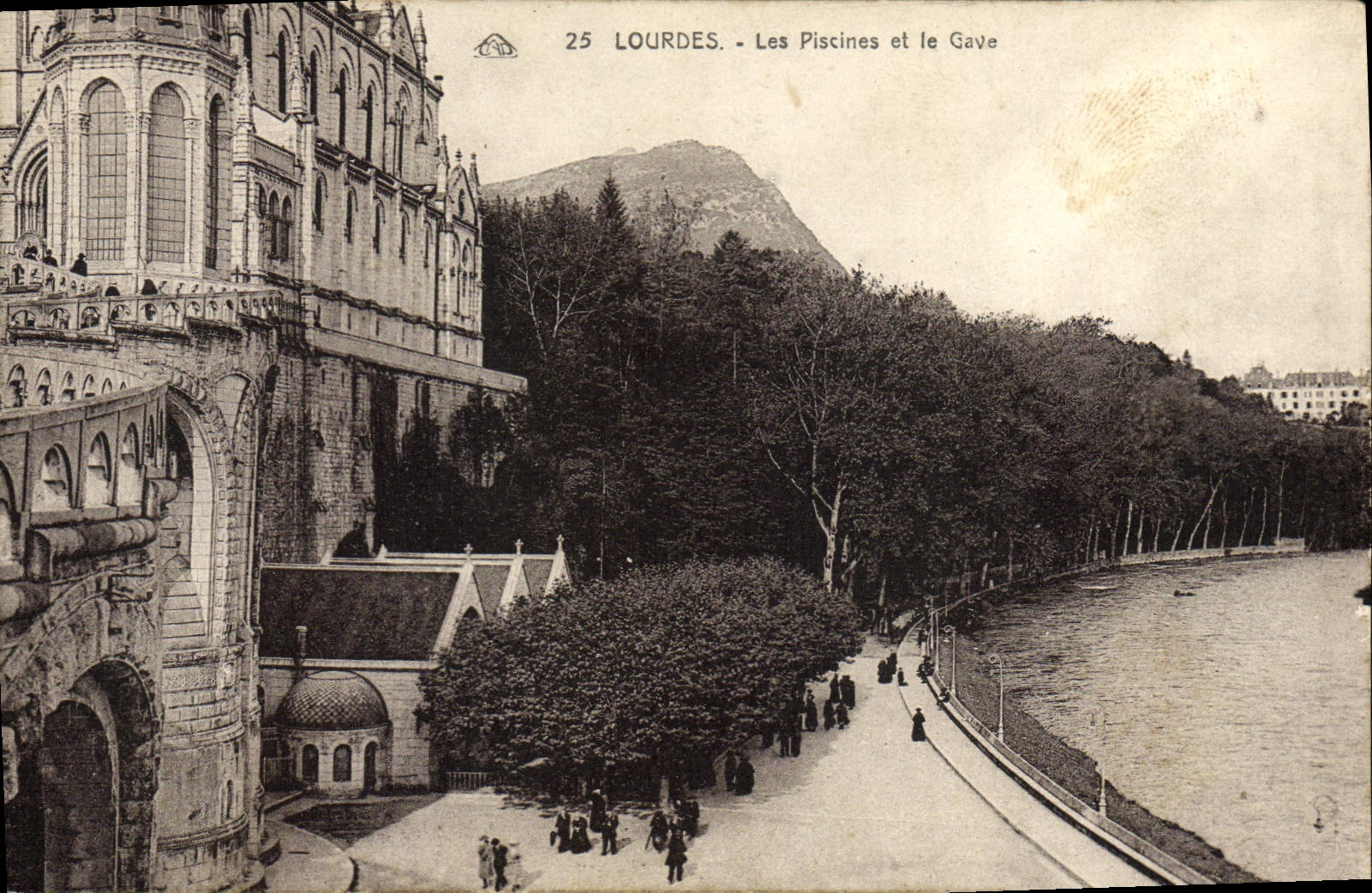CPA Lourdes Les Piscines et le Gave