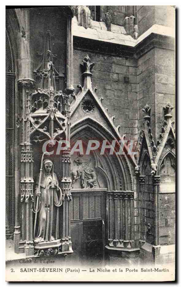 CPA Paris Saint Severin La Niche et la Porte Saint Martin