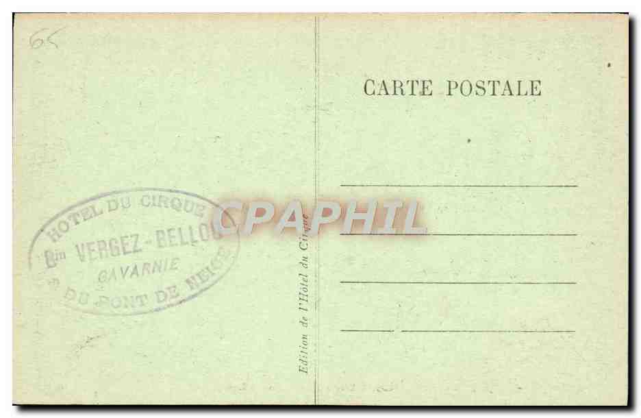 CPA Gavarnie Le Chaos Caleche  — Verso
