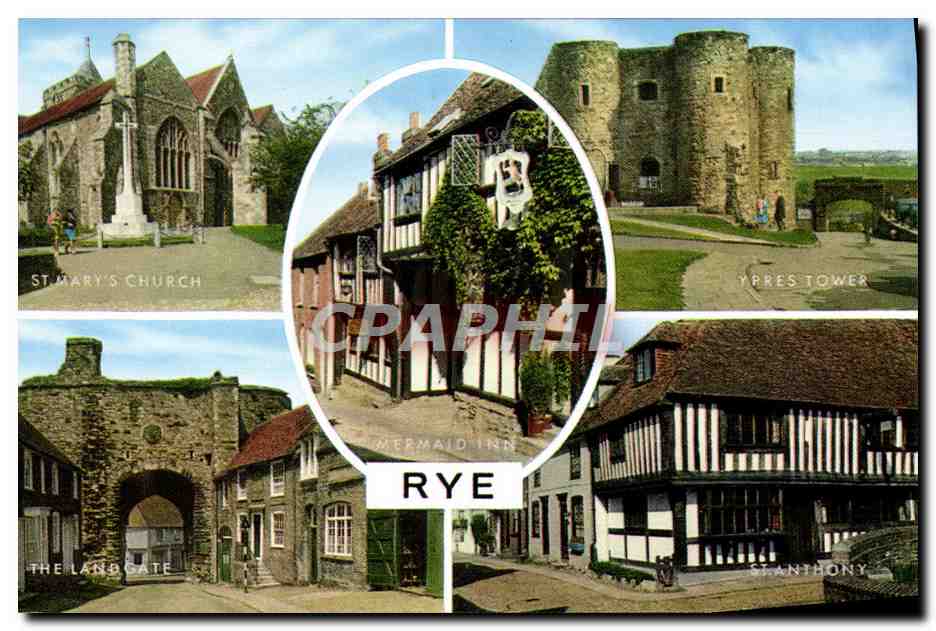CPM Rye St Mary's church Ypres tower The land gate St Anthony