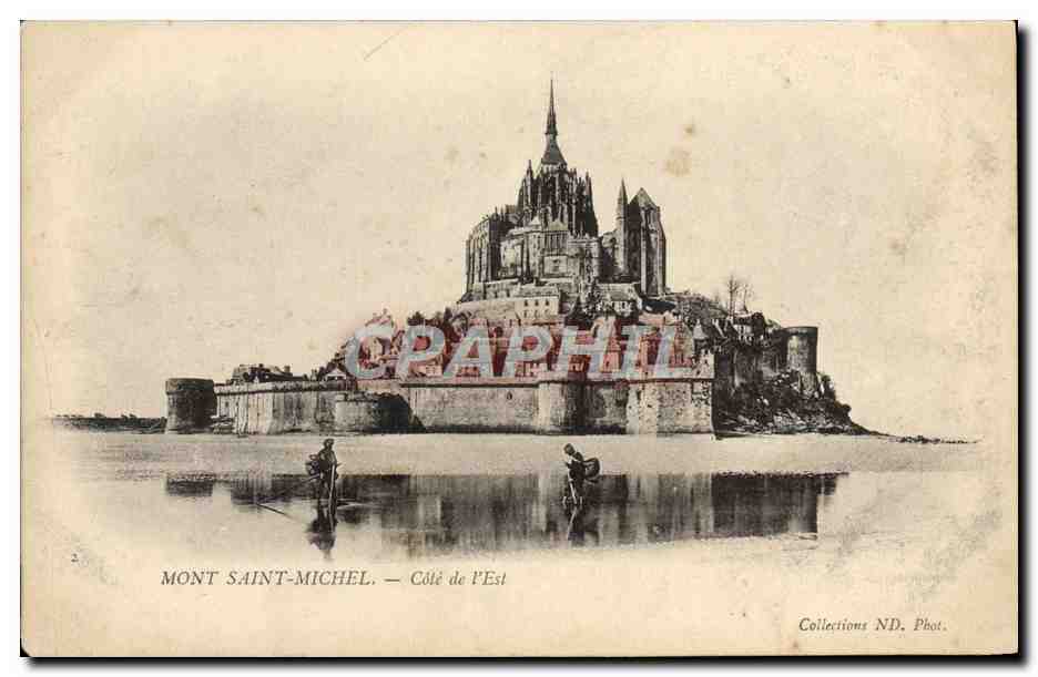 CPA Mont Saint Michel Cote de L'Est Peche Pecheur