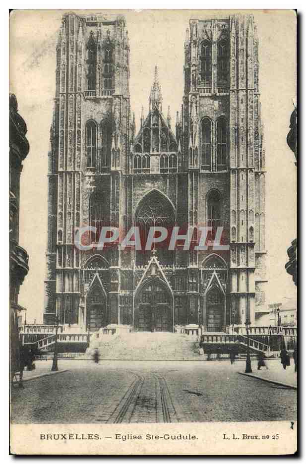 CPA Bruxelles Eglise Ste Gudule