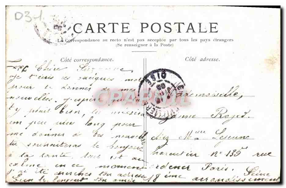 CPA Lourdes Vue Du Chateau — Verso