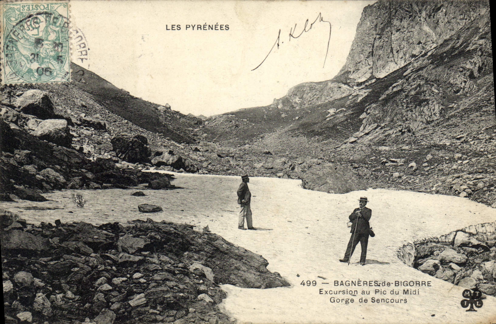 Gorge de Sencours — Bagnères-de-Bigorre — Excursion au Pic du Midi — éditeur M.T.L. n°499