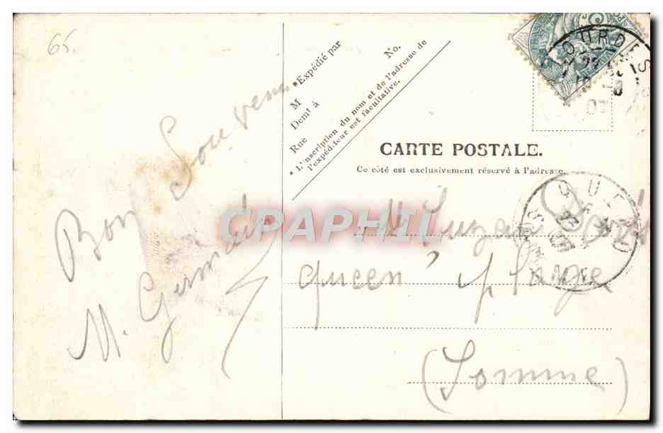 CPA Lourdes Le Grand Fet Vu De La Route — Verso