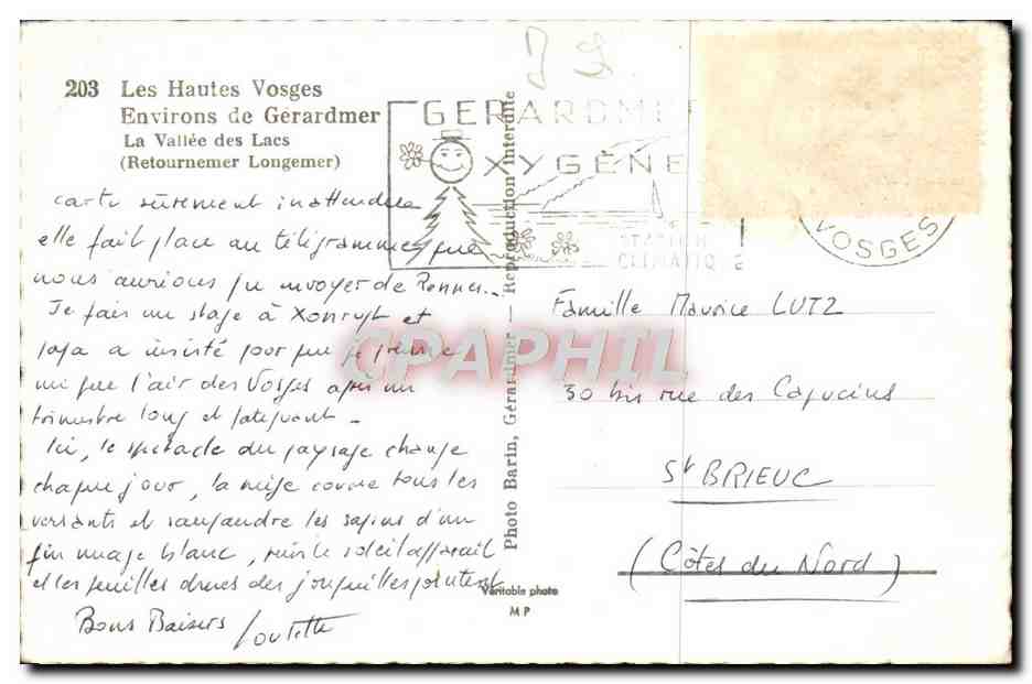 CPM Les Hautes Vosges Environs de Gerardmer La vallee des lacs Retournemer Longemer — Reverso