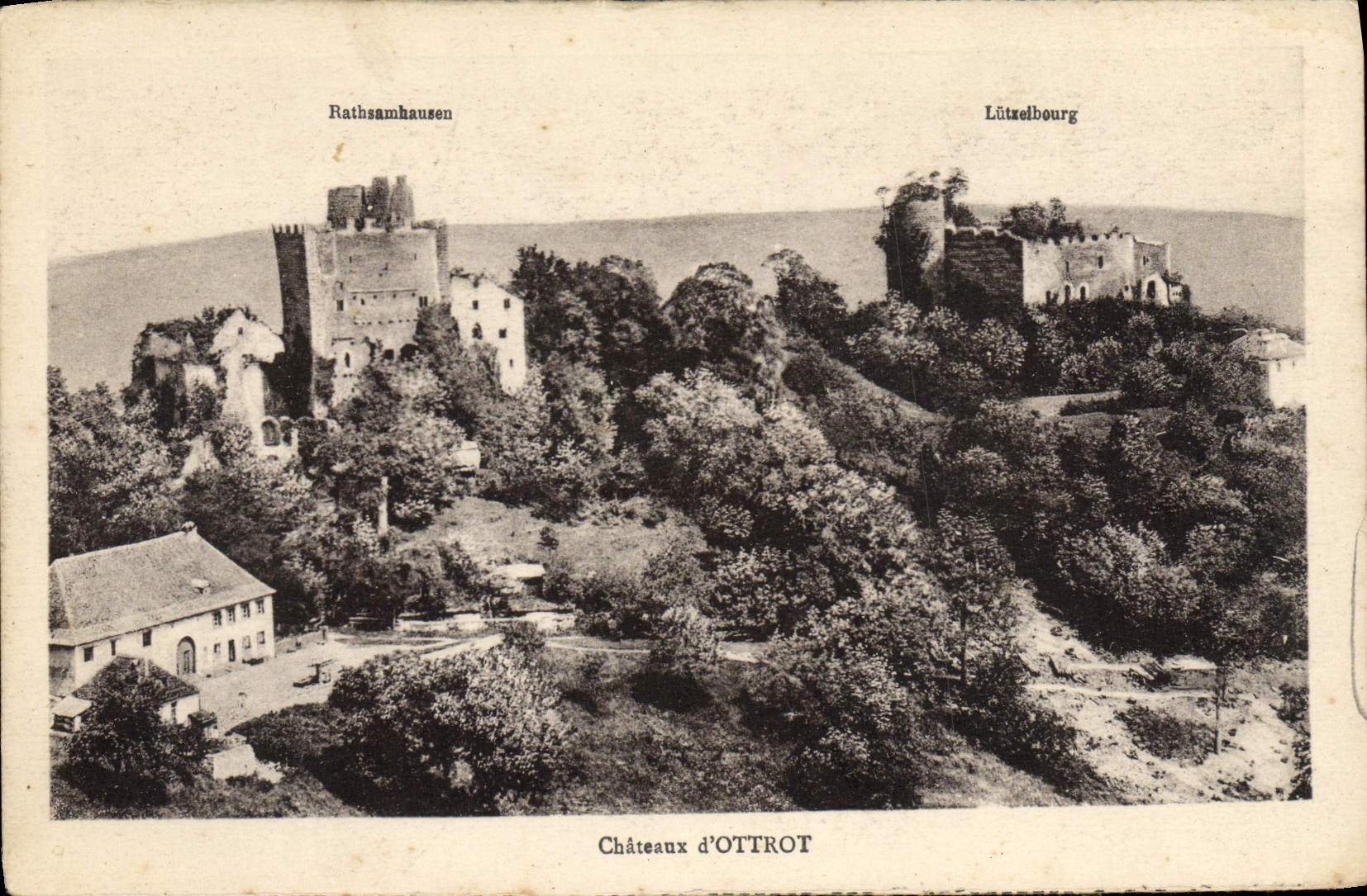 Châteaux d'OTTROT — Rathsamhausen et Lützelbourg — éditeur Ch. BERSERET, Strasbourg