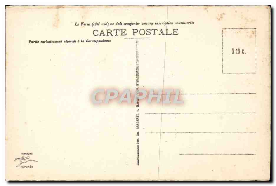 CPA Mont Ste Odile Cour du couvent — Verso