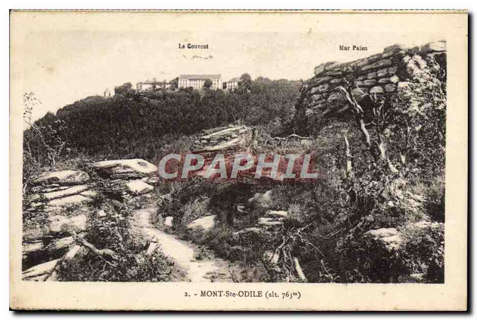 Mont-Sté-Opile (alt. 763m) — vue du Mur Pajen et du Couvent — éditeur Narouze