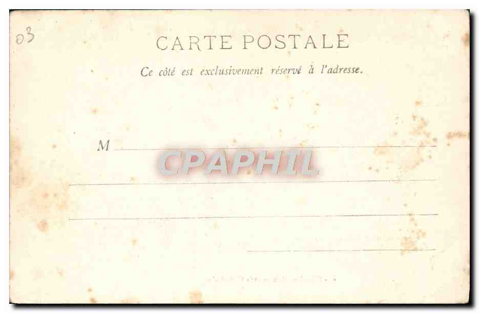 CPA Moulins Le L'Ancien Chateau Et La Cathedrale — Rückseite