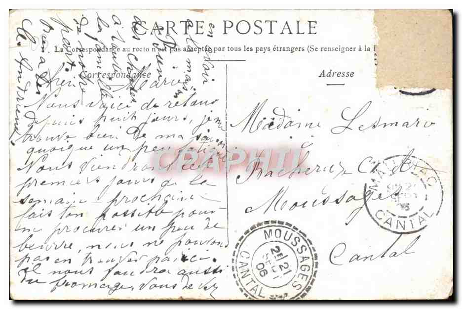 CPA Vichy Pont Sur L'Allier — Verso