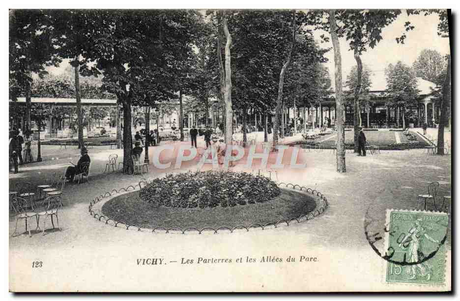 CPA Vichy Les Parterres Et Les Allees Du Parc