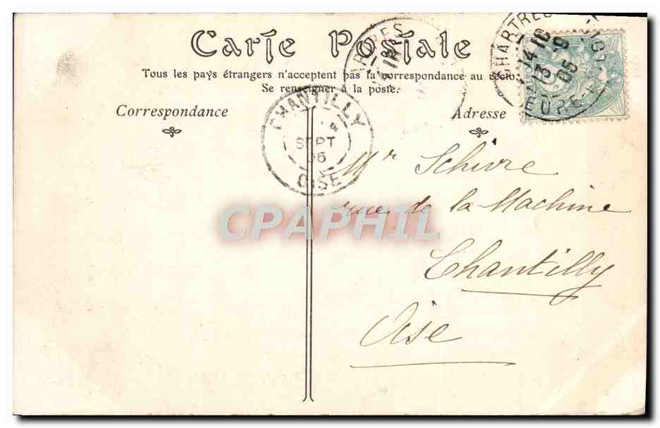 CPA Cathedrale De Chartres Portail Sud — Verso