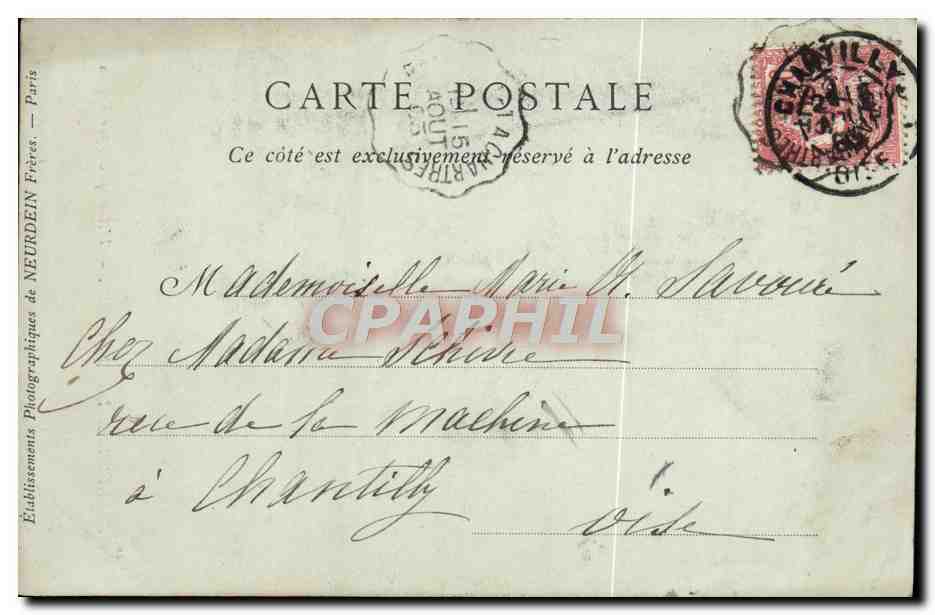 CPA Cathedrale de Chartres L'Assomplion Par Bridan — Verso