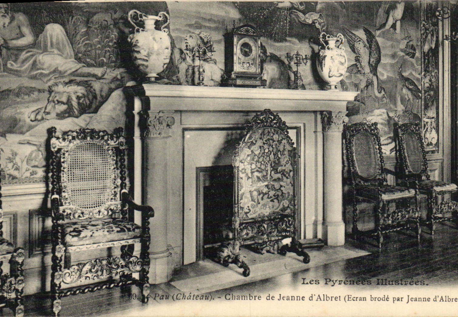 CPA Pau Chambre De Jeanne D'Albret Ecran brode