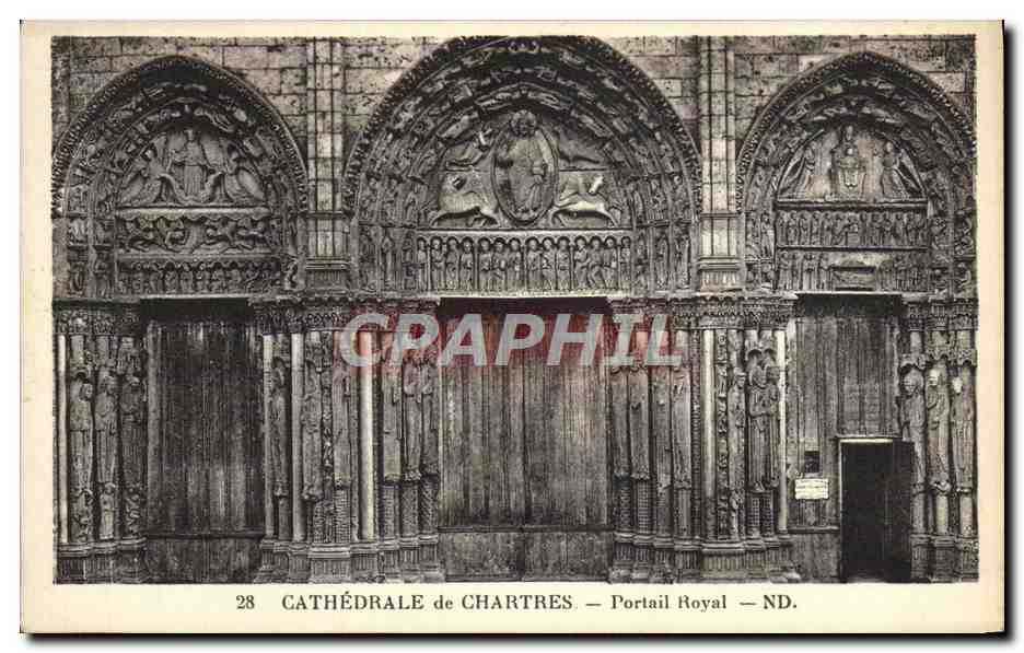 CPA Cathedrale De Chartres Portail Royal
