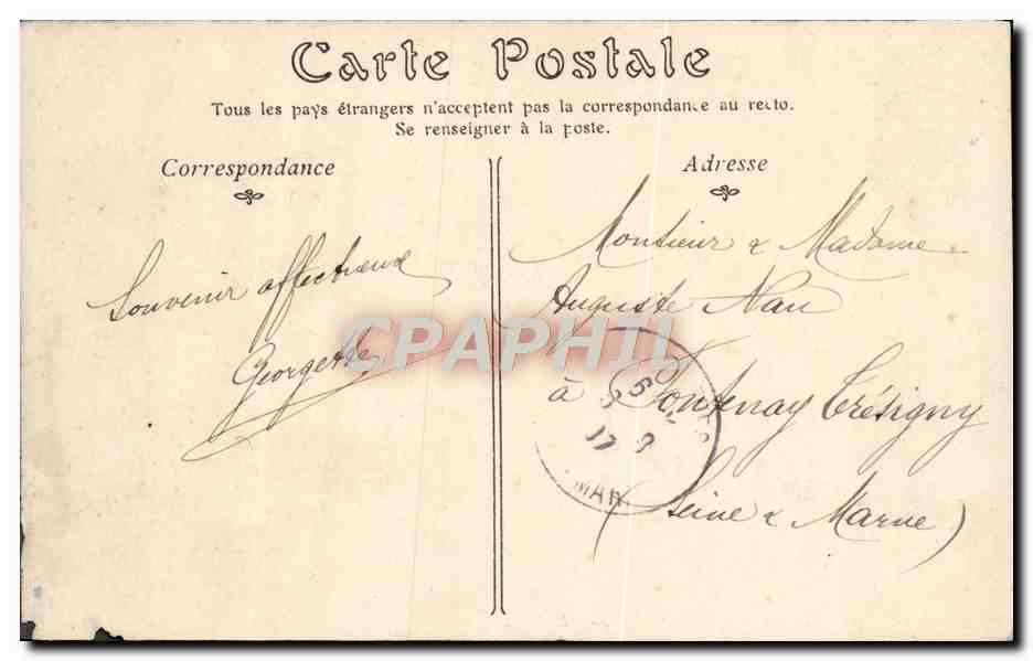 CPA Enghien Les Bains le Casino Municipal — Verso