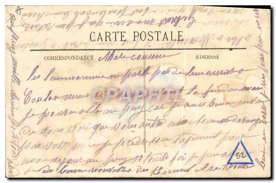 CPA Bateau Marine Exercice de canon  — Verso