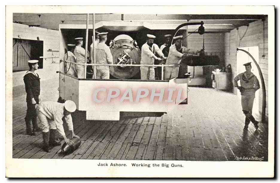 Jack Ashore — Working the Big Guns — Photo Litle & Poltak
