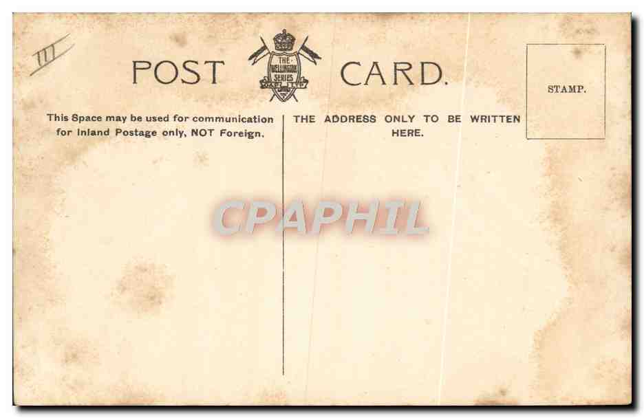 CPA Bateau HMS Excellent Ward room Officers Library Bibliotheque — Verso