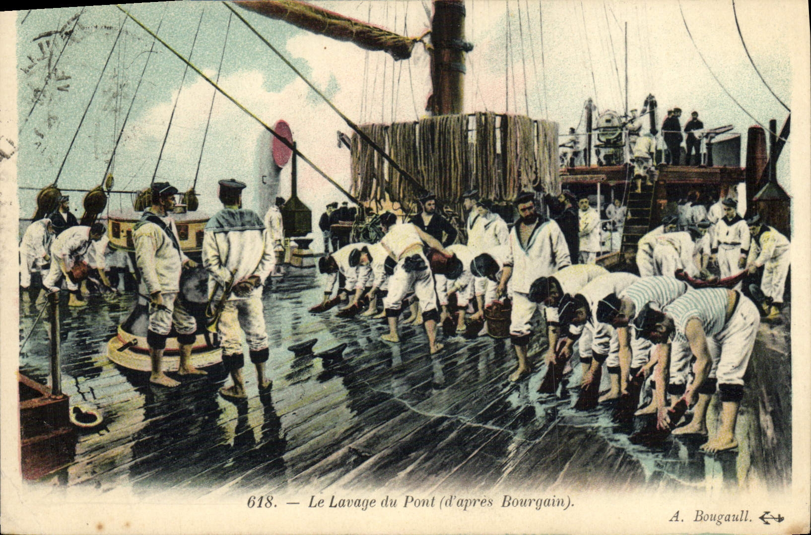 Lavage du Pont — d'après Bourgain — A. Bougaull, n° 618