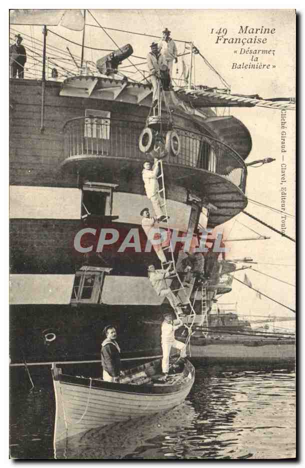 CPA Bateau Desarmez la baleiniere 