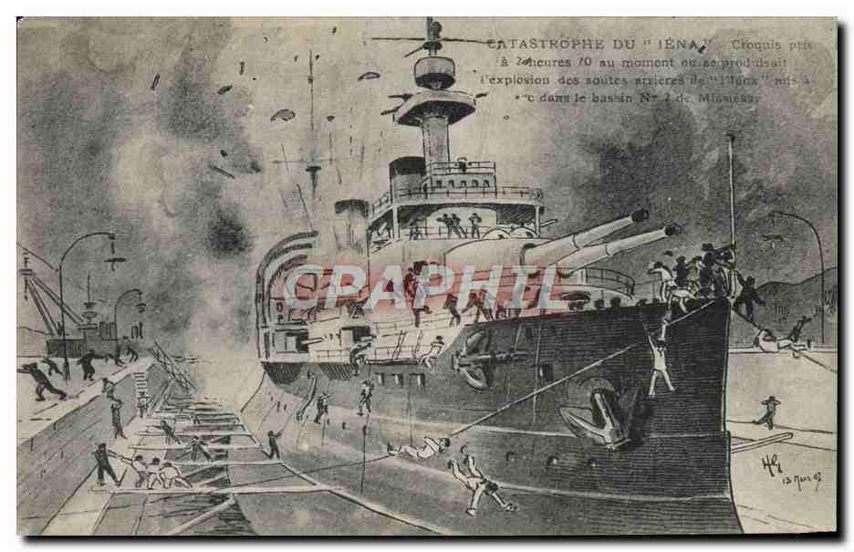 CPA Bateau Catastrophe du Iena 