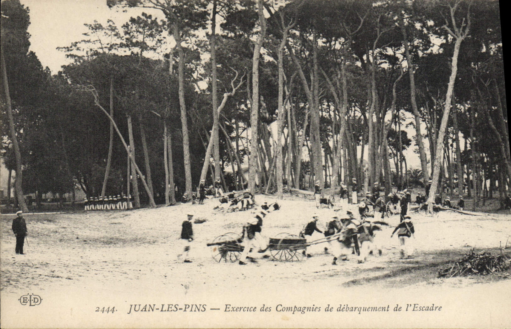 Juan-les-Pins — Exercice des Compagnies de débarquement de l'Escadre — Éditeur ELD, n° 2444