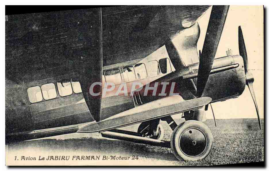 CPA Avion Aviation Avion Le Jabiru Farmn Bi moteur 24
