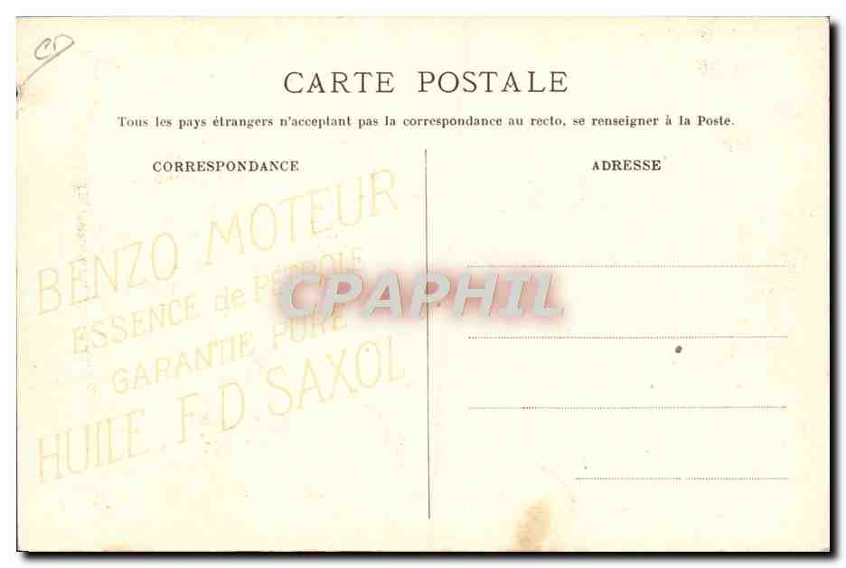 CPA Avion Aviation des Grandes Manoeuvres du Sud Ouest Montage d'un biplan Farman — Rückseite
