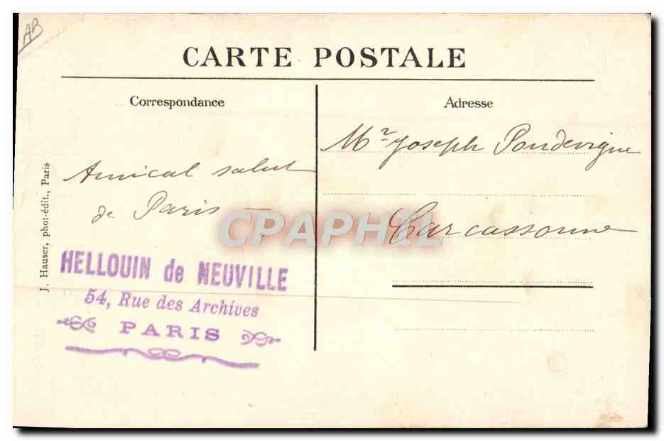 CPA Avion Aviation Biplan Farman pilote par le capitaine Casse — Rückseite