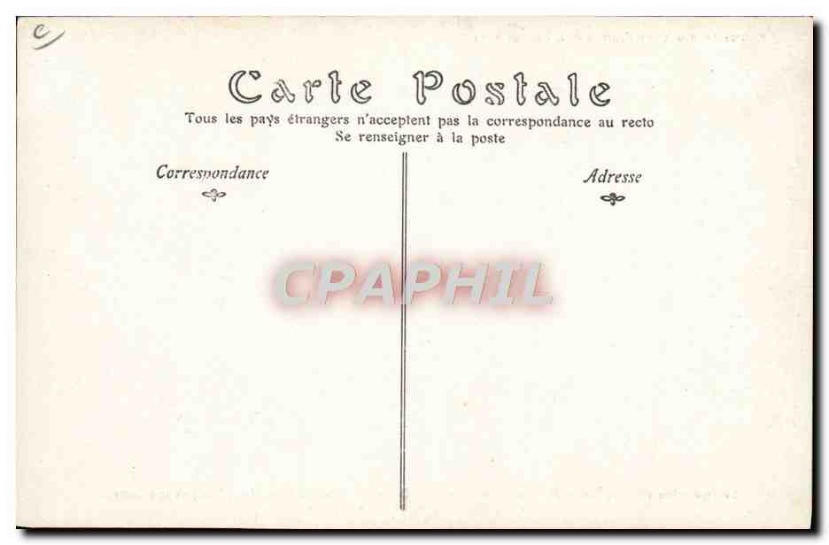 CPA Avion Aviation Aviateur Farman se rend au camp de Chalons a Reims Moulin de la CRoix du soldat  — Verso