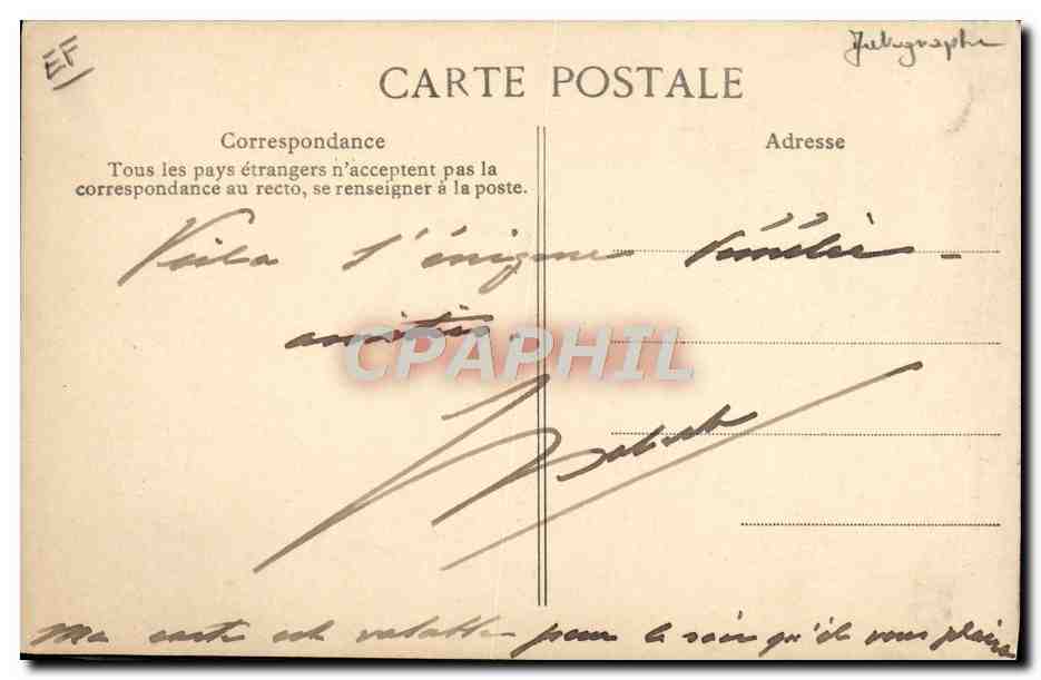 CPA Avion Aviation Le comte de Lambert sur son biplan Wright vole de Juvisy a la Tour Eiffel — Verso