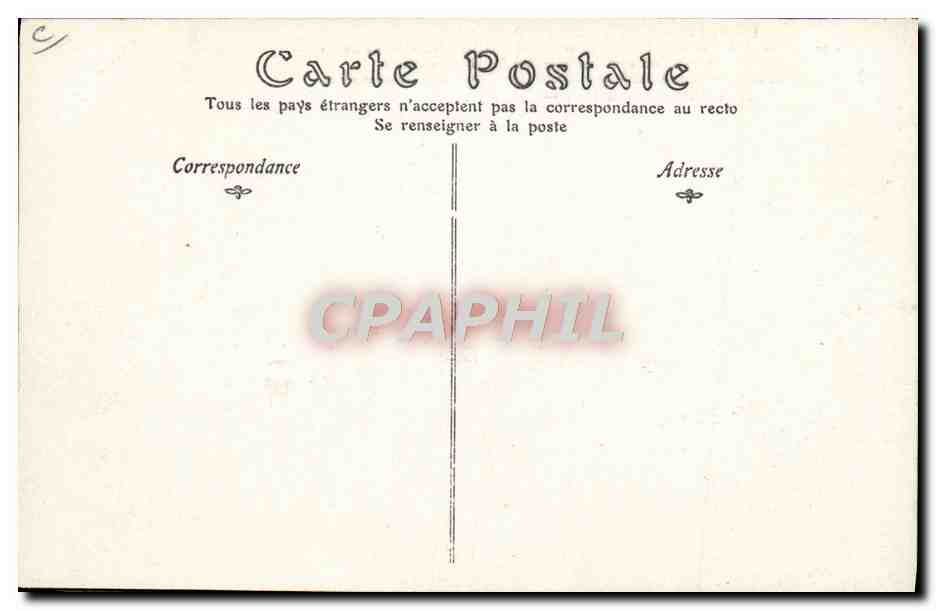 CPA Avion Aviation Premier voyage en aeroplane Farman se rend du camp de Chalons a Reims Moutons — Verso