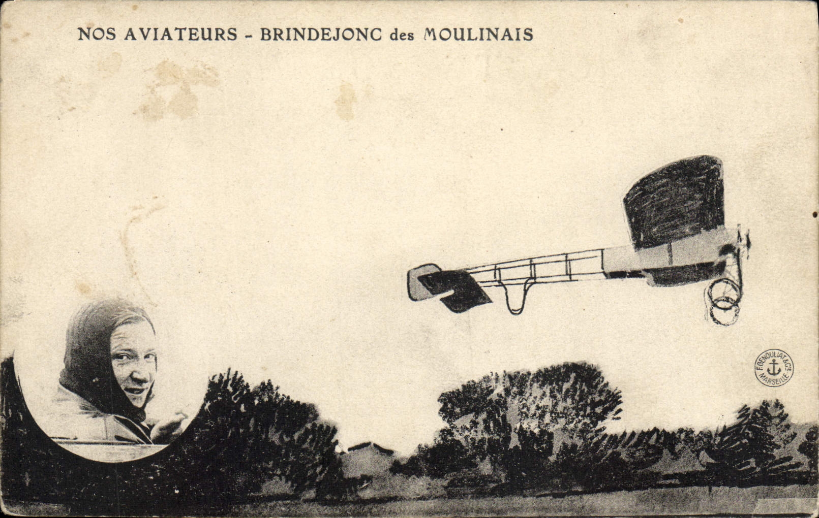CPA Avion Aviation Brindejonc des Moulinais 