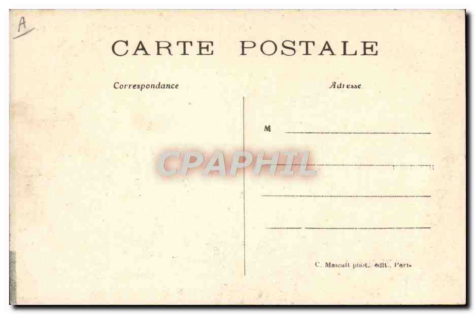 CPA Avion Aviation L'aeroplane Antoinette monte par M Latham En essai au camp de Chalons  — Verso