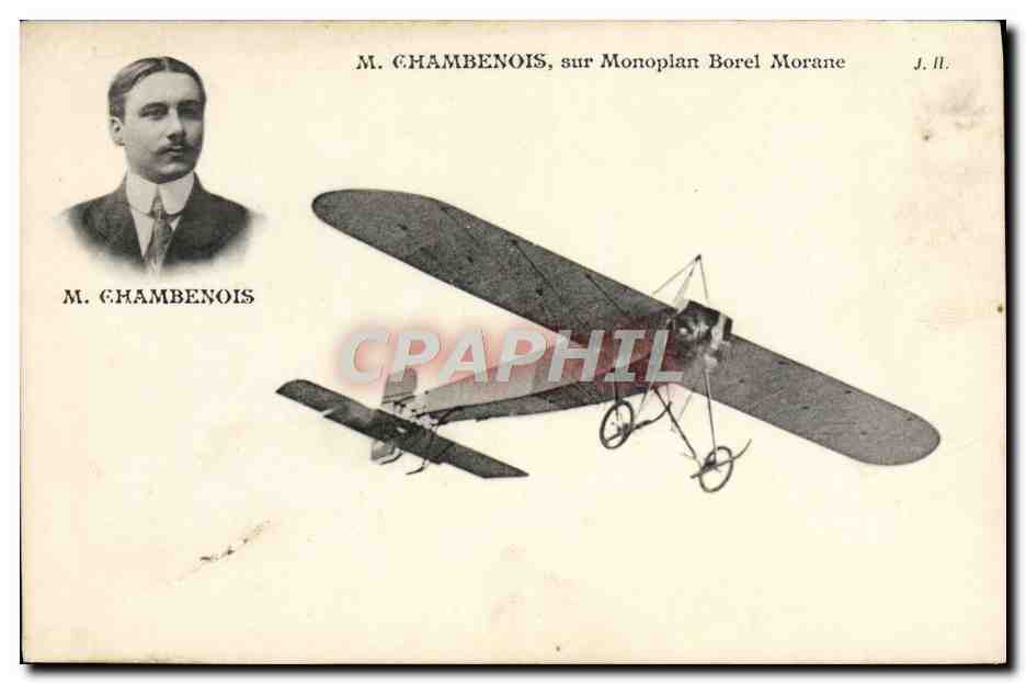 CPA Avion Aviation Chambenois sur monoplan Borel Morane 