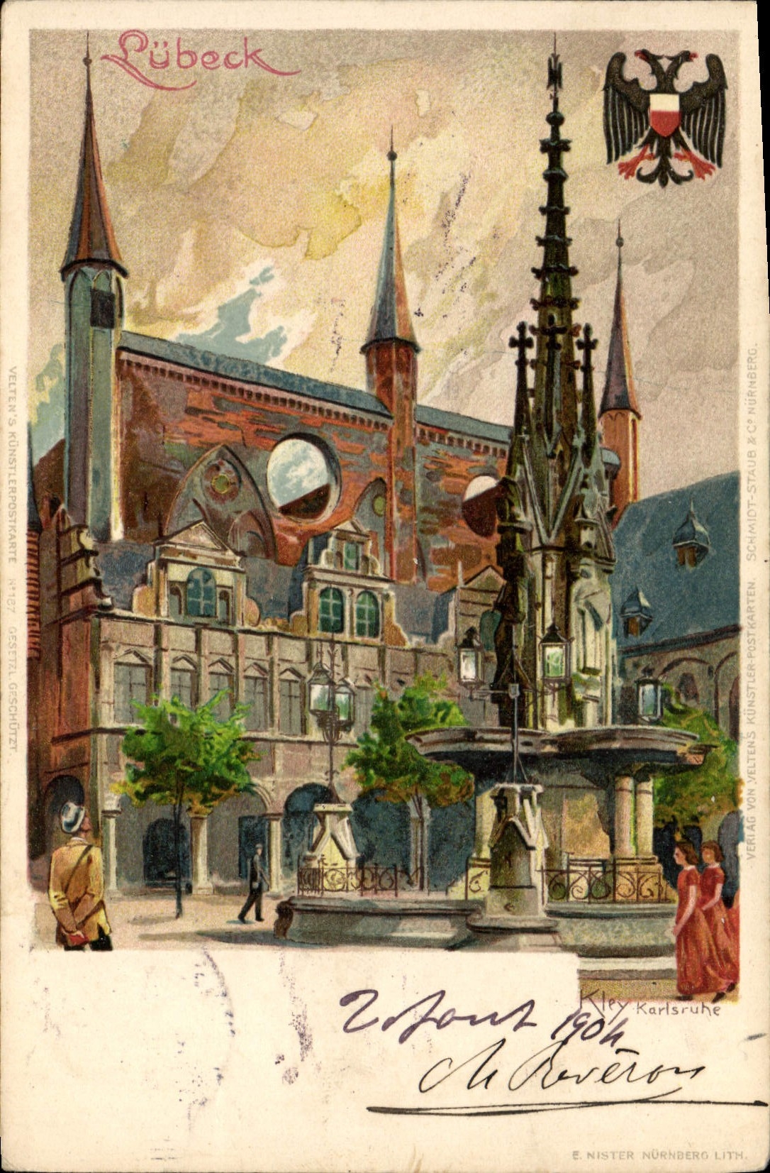 CPA Illustrateur Lubeck Lübeck