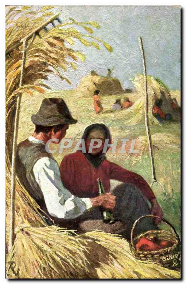 CPA Illustrateur German Peasant Life Paysans Folklore
