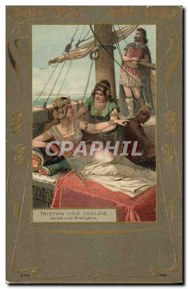 CPA Illustrateur Tristan and Isolde und Brangane