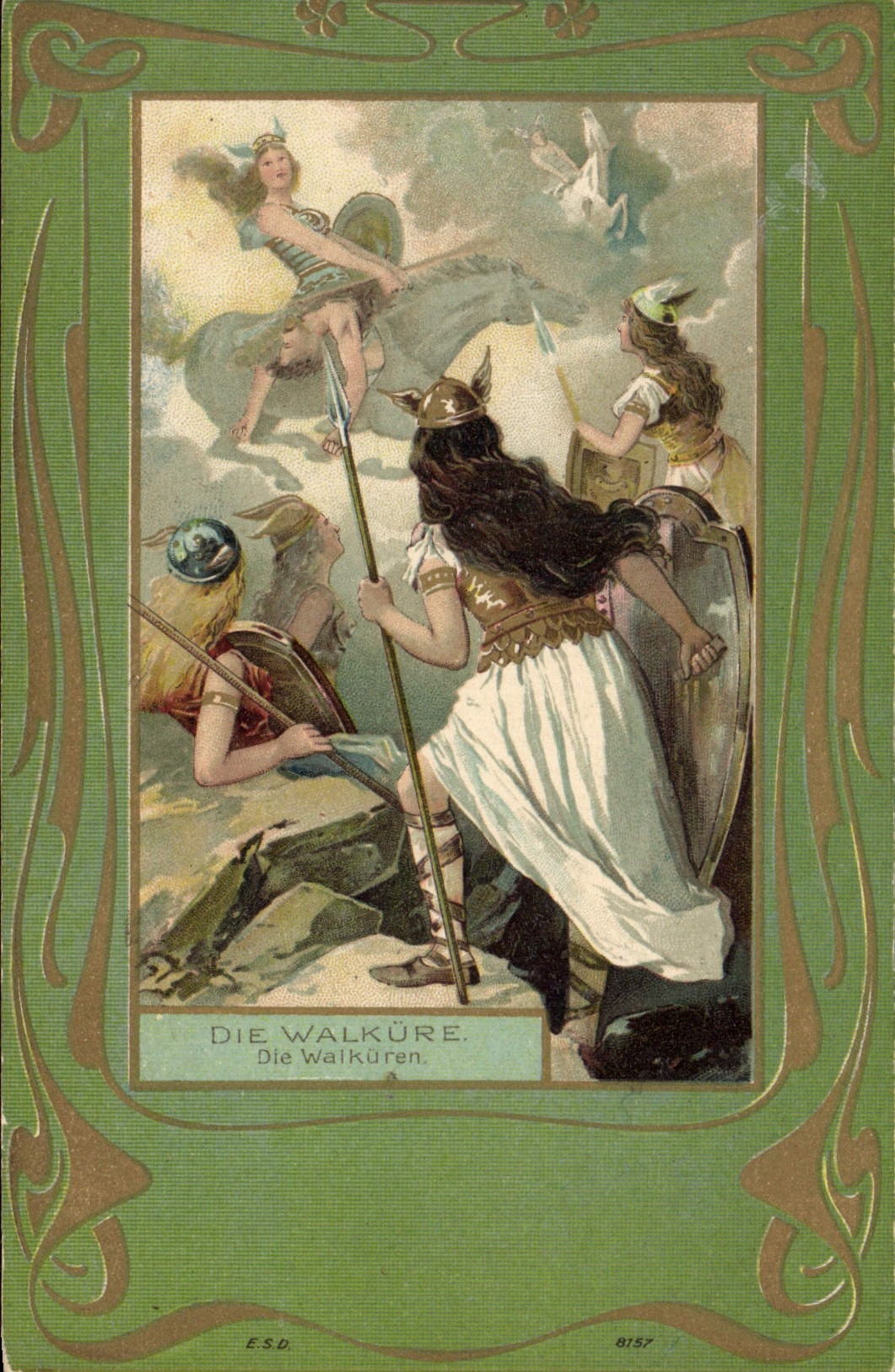 CPA Illustrateur Die Walkure 