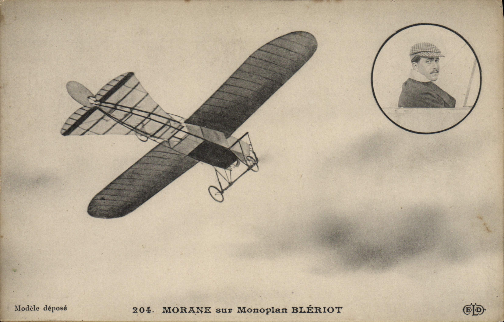 CPA Avion Aviation Morane sur monoplan Bleriot
